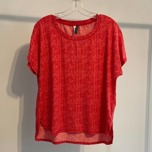 Jaclyn Intimates Red and Pink SS Night Shirt Size Large Preowned